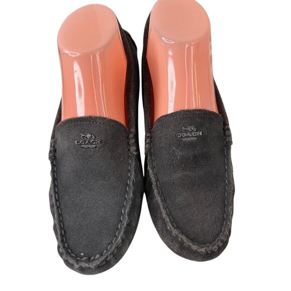 COACH Amber Suede Leather Loafer in Gray Women’s Size 8.5B Narrow - Picture 3 of 14
